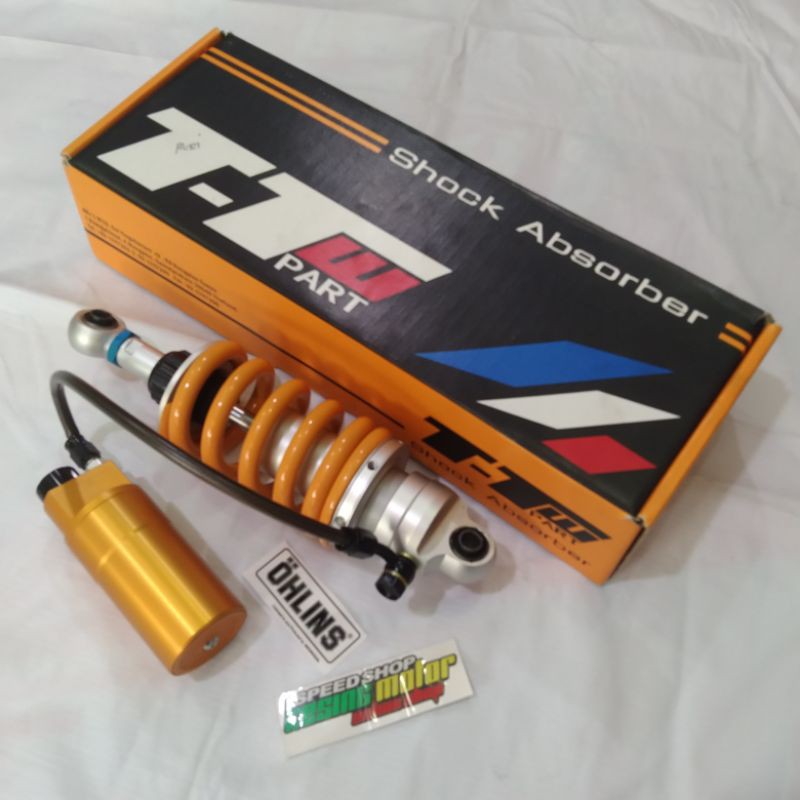 SHOCK MONO SHOCK BELAKANG TTW THAILAND TABUNG PISAH UKURAN 255MM MODEL OHLIN WARNA PER KUNING TABUNG