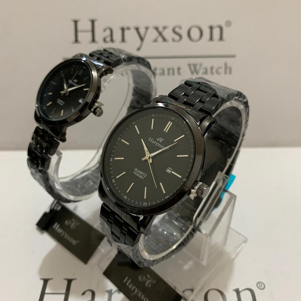 Jam Tangan Couple Jam Tangan Pria dan Wanita Haryxson Jam Tangan Mewah Jam Original Rantai Stainless