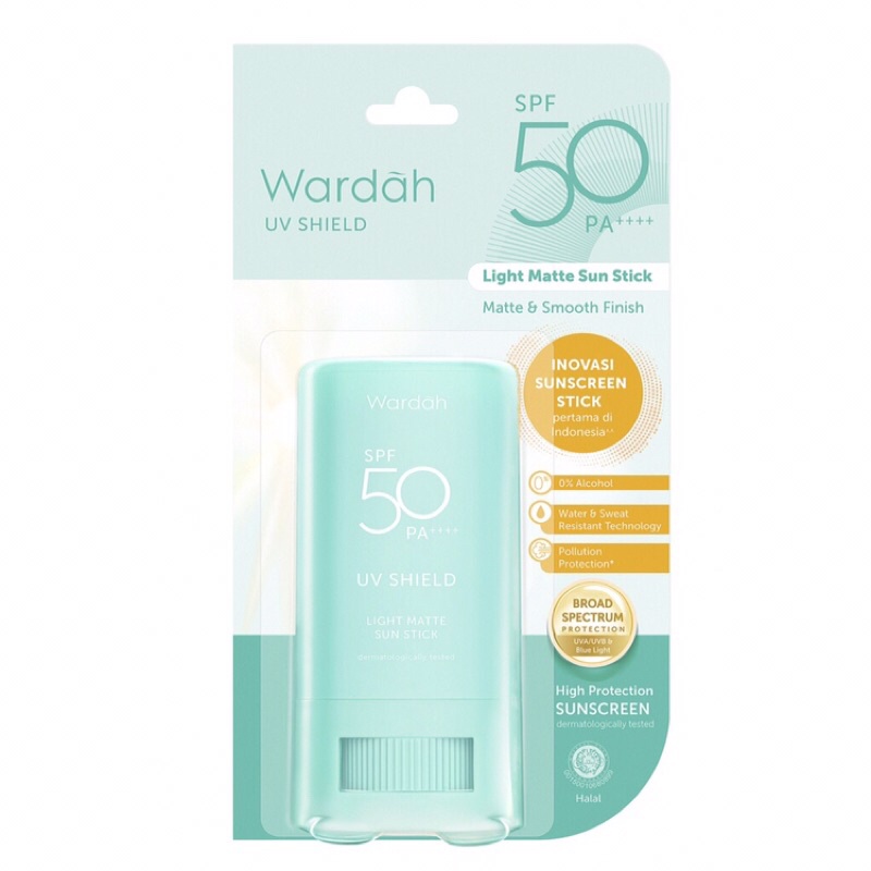 WARDAH UV SHIELD SPF 50 PA++++|Light matte sun stick ( hijau)