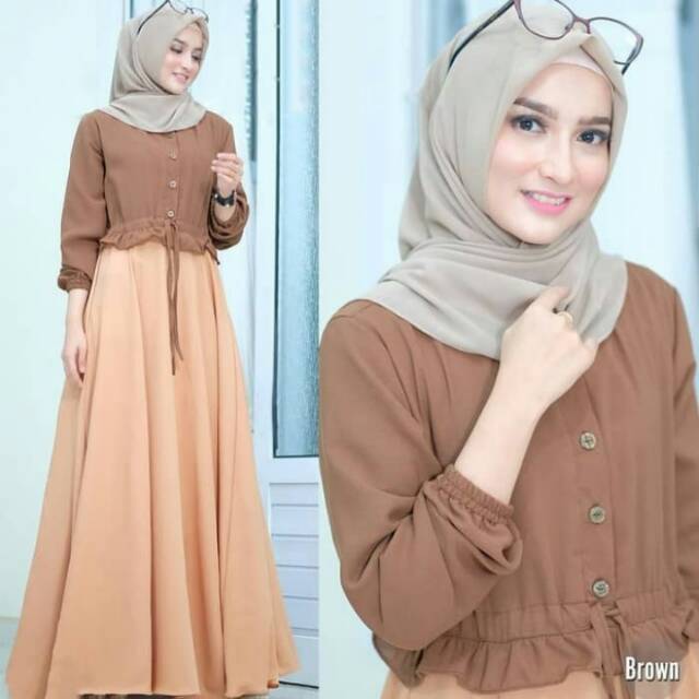 Anjani Dress Fashion Muslim Terbaru Baju Wanita Termurah