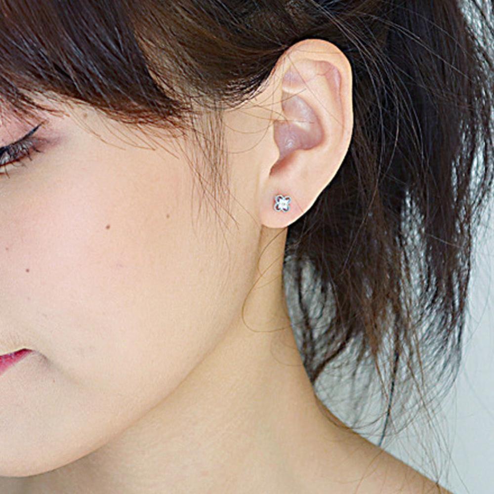 Timekey Anting Tusuk Desain Bunga Hias Zircon Gaya Simpleelegan Untuk Wanita A3K3