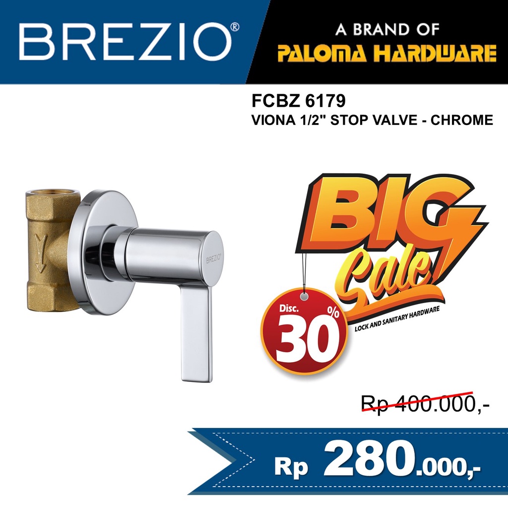 BREZIO FCBZ 6179 Keran Stop Valve Tanam Shower Mandi Tembok Kran Air