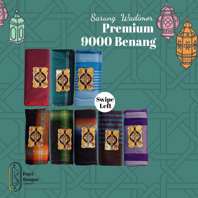 Terbaru Sarung Wadimor Premium. 9000 Benang. Pake Box. Motif Banyak