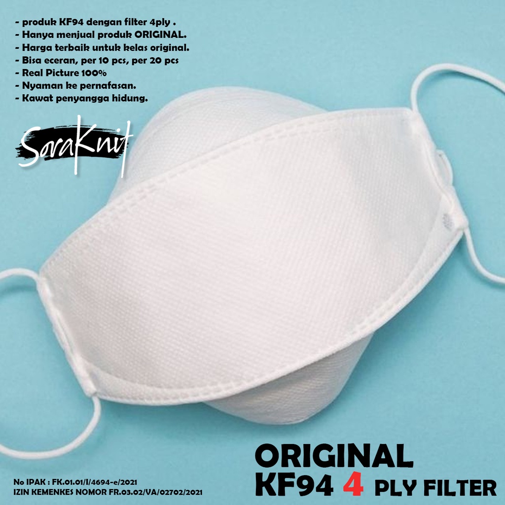 Masker Pelindung Pernafasan KF94 ORIGINAL Trend Korea KF 94 Korean High Protection Mask