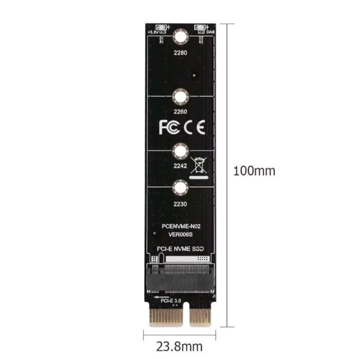 M.2 M2 NVME Adapter Adaptor To PCI Express X1 PCIE to NVME