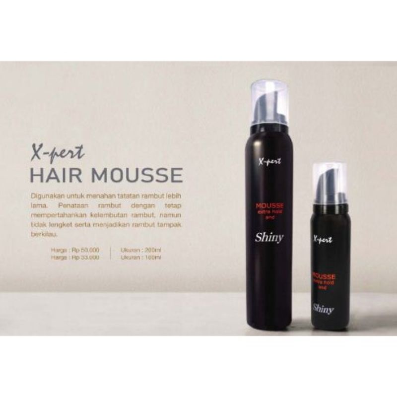 Xpert Hair Mousse Extra Hold and Shiny 100mL l 200mL X-pert