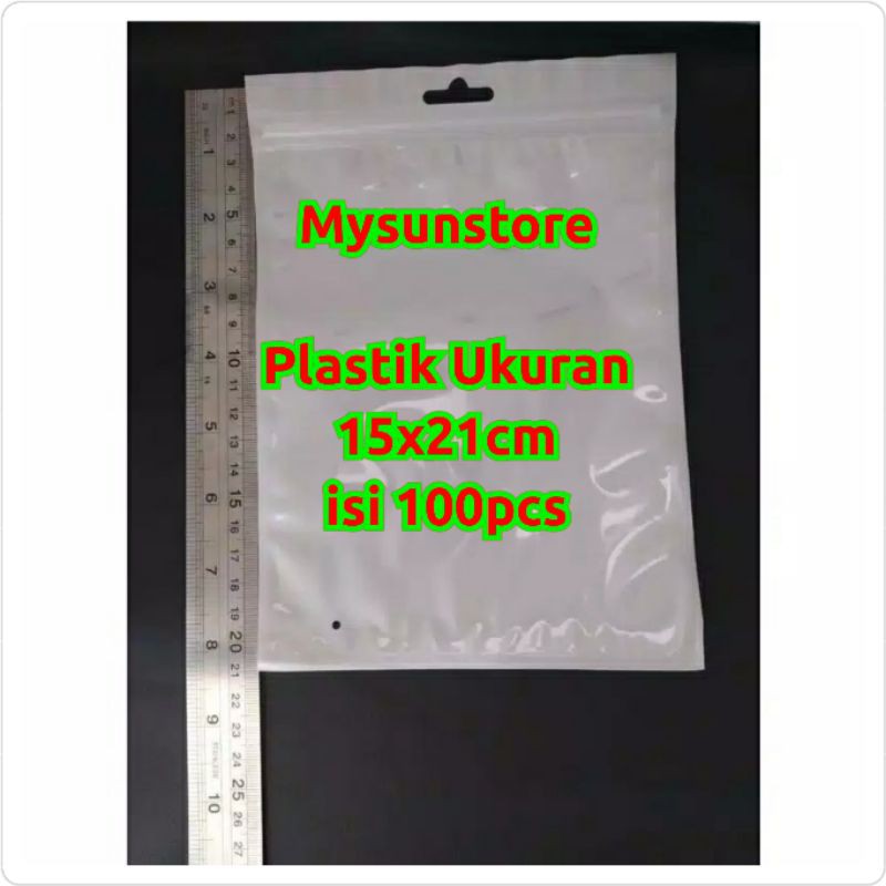 Plastik Klip 15x21 cm Aksesoris  Ziplock Zipper  Zip Lock 15 x 21 cm