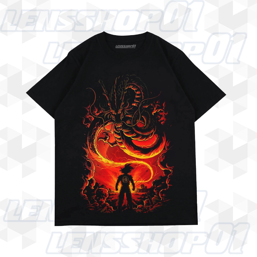 ANIME GOKU DRAGON BALL BLACK VINTAGE TEE BOOTLEG, KAOS ANIME GOKU DRAGON BALL PREMIUM