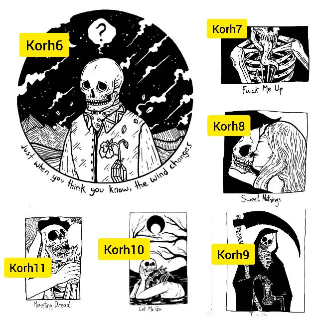 Tato Temporer Tengkorak tato skull minimalis Stiker Tato Minimalis - KORH