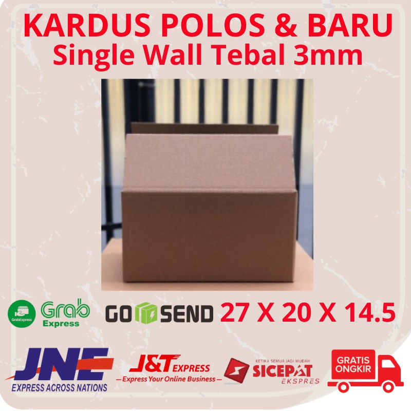 

Kardus Box Karton Polos Baru Packing Kotak Dus Bok Tebal Single Wall Harga 1 Lembar 27 x 20 x 14.5