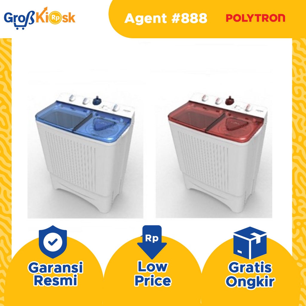 MESIN CUCI 2 TABUNG 9.5KG POLYTRON PWM 951