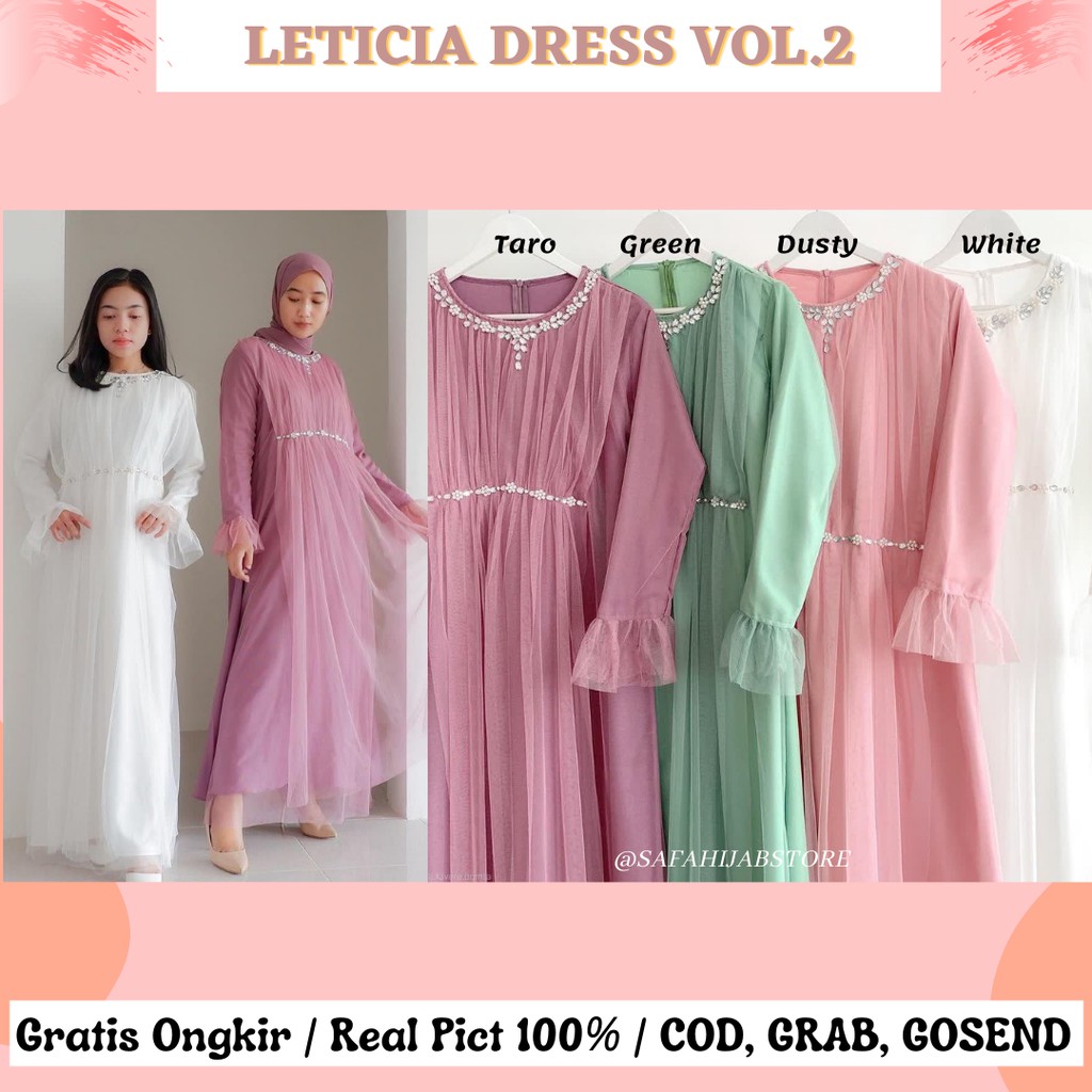 LETICIA DRESS / DRESS LEBARAN / DRESS MEWAH