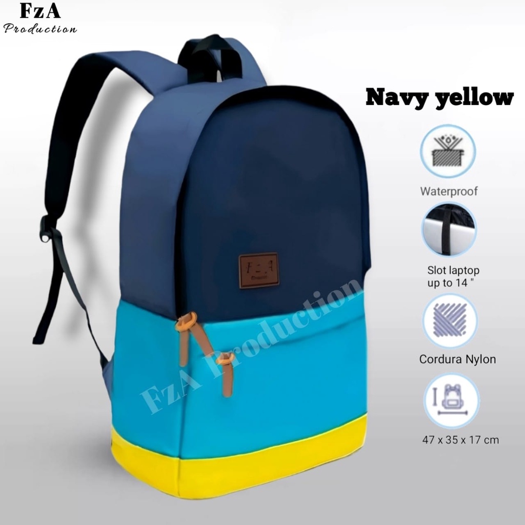 FzA Official -  Ransel Gendong Laptop Distro Tas Ransel Pria Wanita Tas Punggung Laptop Kerja Sekolah Tas Backpack Original - NYSQ