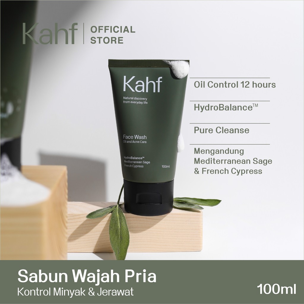 KAHF Skincare Cowok Halal Face Wash Serum parfum Eau de Toilette Pria / Body Wash Relaxing / Energizing / perawatan wajah pria BPOM