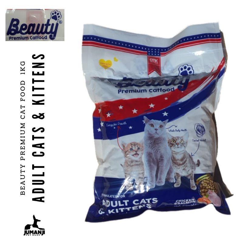 Beauty Premium Cat Food 1 kg - Makanan Kucing Dewasa dan Kitten Beauty Cat Food Kiloan Eceran
