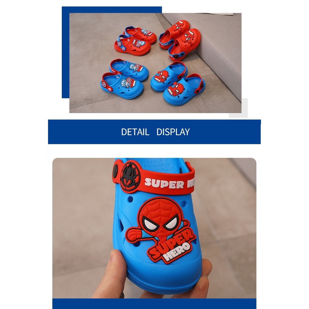 SANDAL ANAK LAKI-LAKI SLOP CROCS DISNEY MARVEL ANTI-SLIP CR