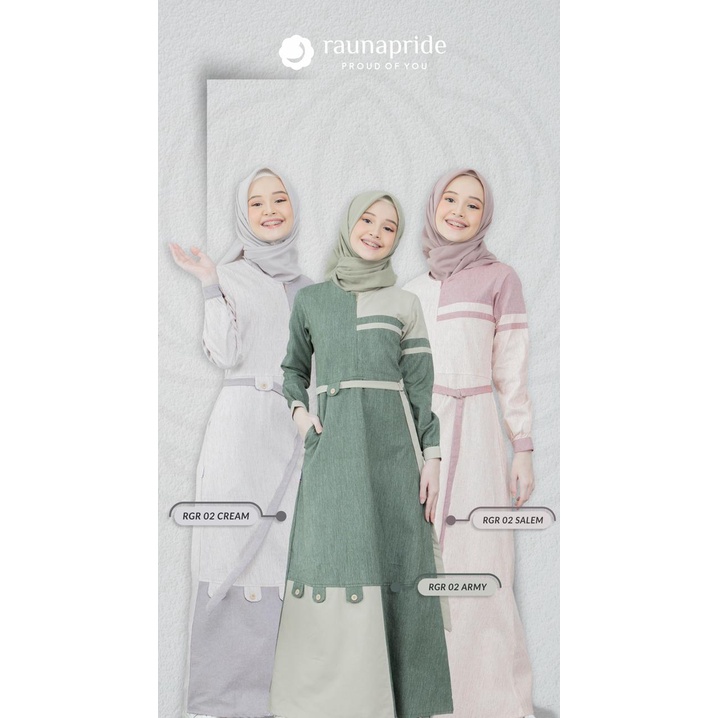 SOLD Rauna Remaja RGR 02 / Gamis Remaja / Baju Reamaja / Gamis Anak SD / Gamis Anak Sekolah / Baju M