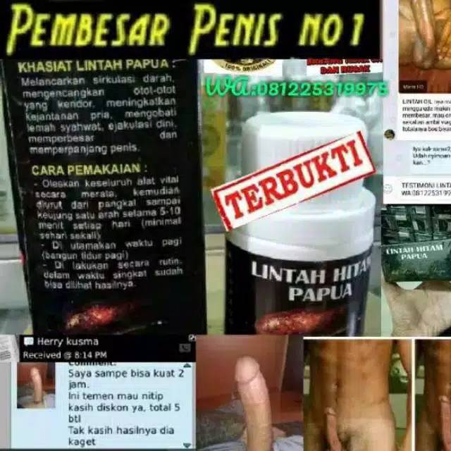 ( BISA COD ) TERBUKTI_MANJUR_ ASLI LINTAH PAPUA 100% OBAT OLES PRIA PERMANEN PEMBESAR KELAMIN PRIA
