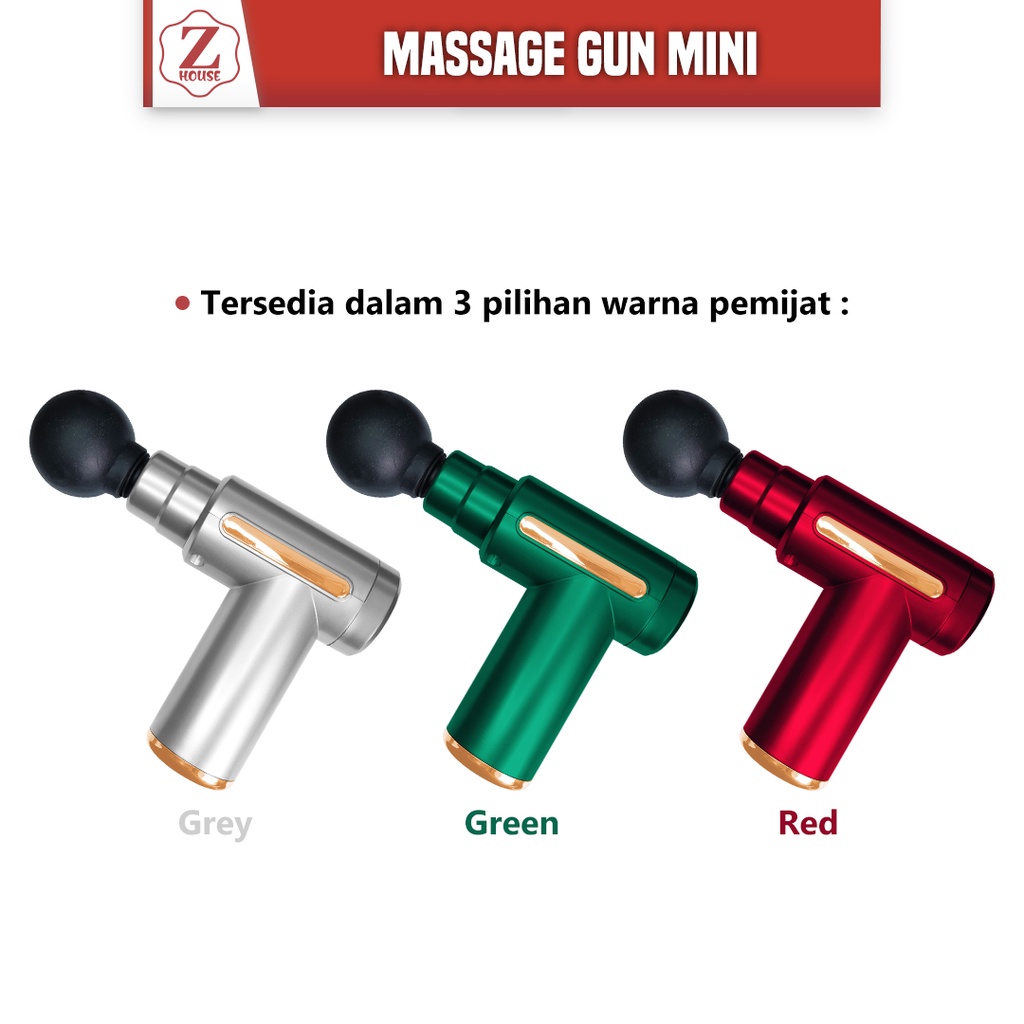 Massage Gun Deep Tissue Musle Alat Pijat Getar Terapi Otot Therapy Alat Pijat Portable Alat Pijat Elektrik Massage Gun