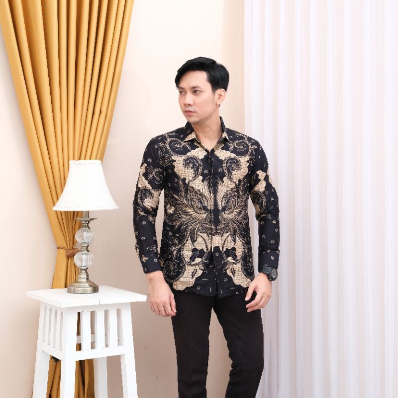 KEMEJA BAJU BATIK PRIA SLIMFIT LAPIS FURING