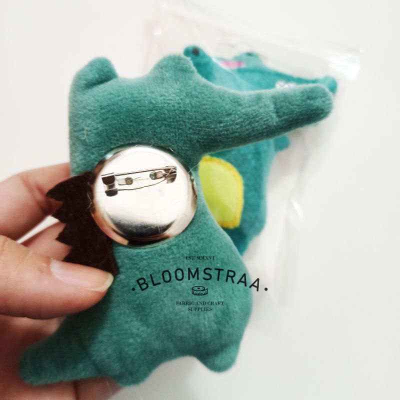 Aplikasi Bros Buaya Boneka Aligator Doll Bros Crocodile Brooch Dino