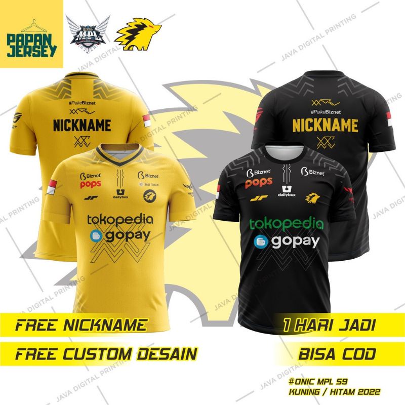 JERSEY ONIC E SPORT MPL S9 2022 GRATIS NICK NAME