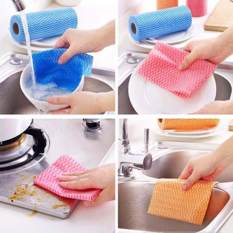 Tissue kain lap pembersih dapur bisa dicuci tissue roll non woven