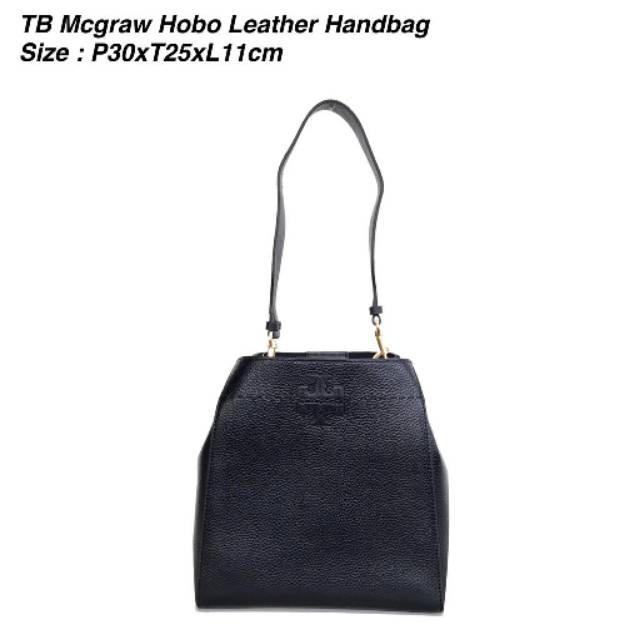 Tory Burch Mcgraw Hobo Leather Handbag