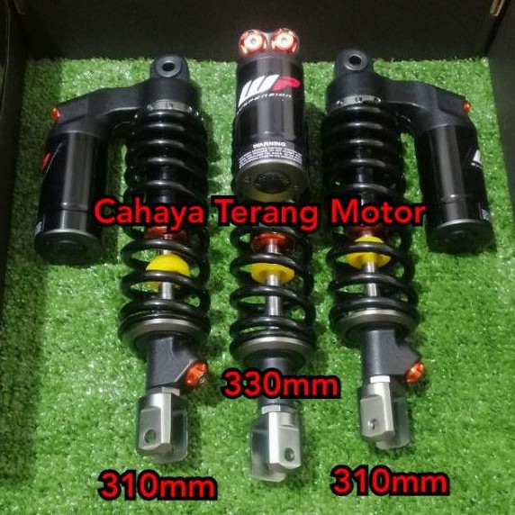 Shockbreaker Tabung Wp Samping 2 Click , 310mm - 330mm , Mio, Beat, Vario 110, 125, 150, Scoopy, Fino, Spacy, Xeon, Soul, Xride, Skydrive, Spin, Nex, M3, Mio J, GT, Dll