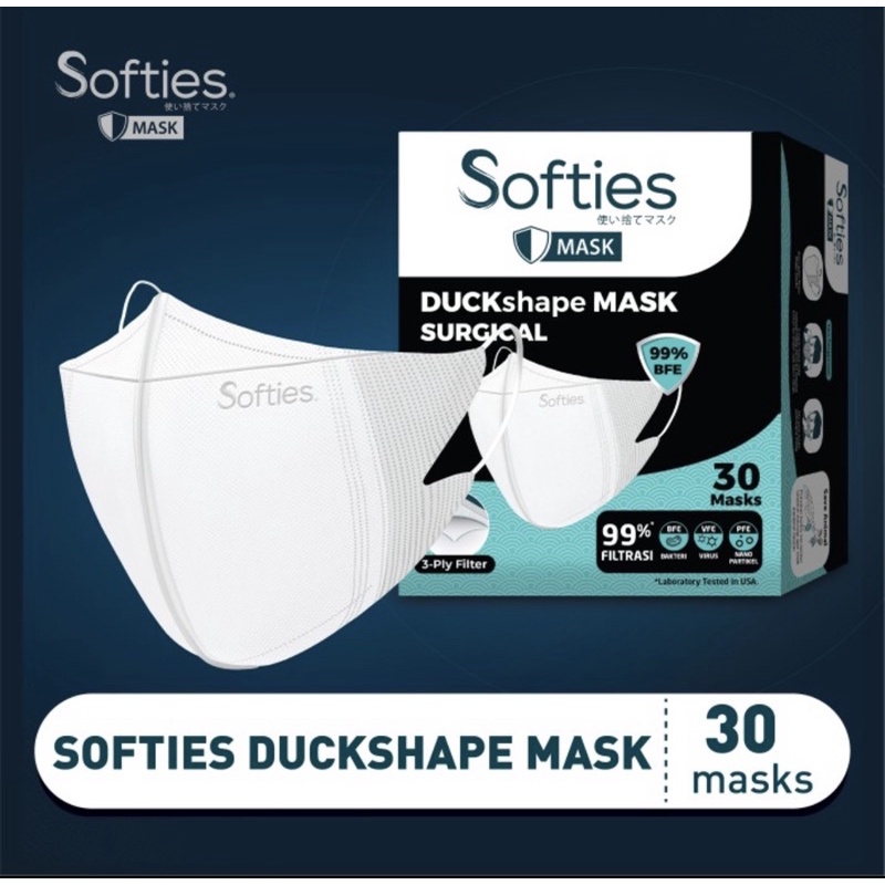 Masker Softies Duckshape surgical isi 5 pcs