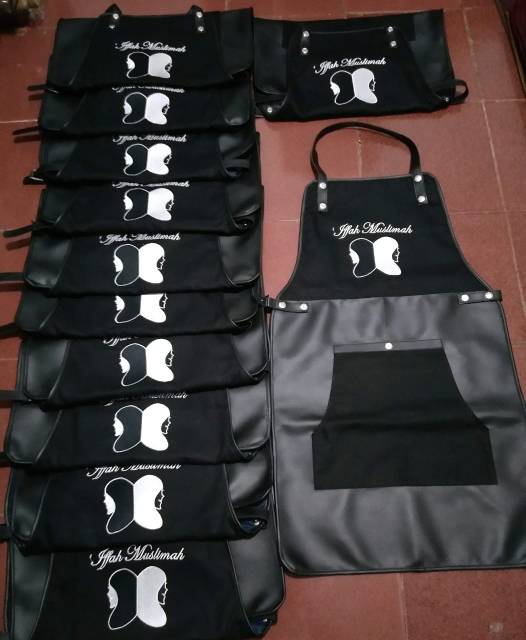 Apron barista celemek cafe apron barbershop celemek cukur rambut kanvas varian warna dan high quality sintetis for barbershop,waiter dll include bordir