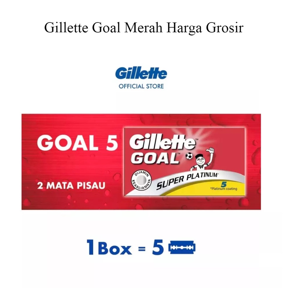 SILET GOAL MERAH SUPER PLATINUM ORIGINAL (1 PAK ISI 5 PCS)