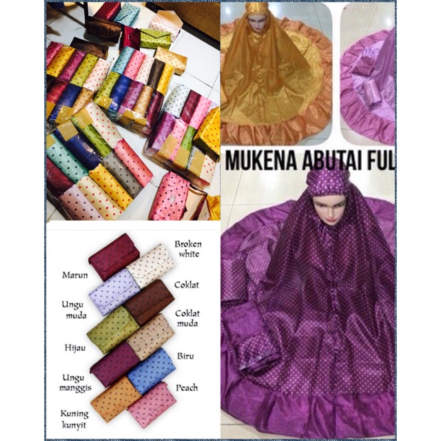 mukena abutai polkadot