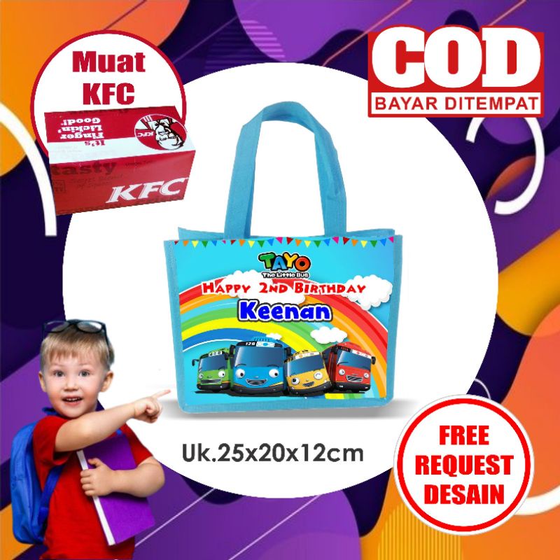 

Tas Souvenir ultah Goodie bag ulang tahun tayo