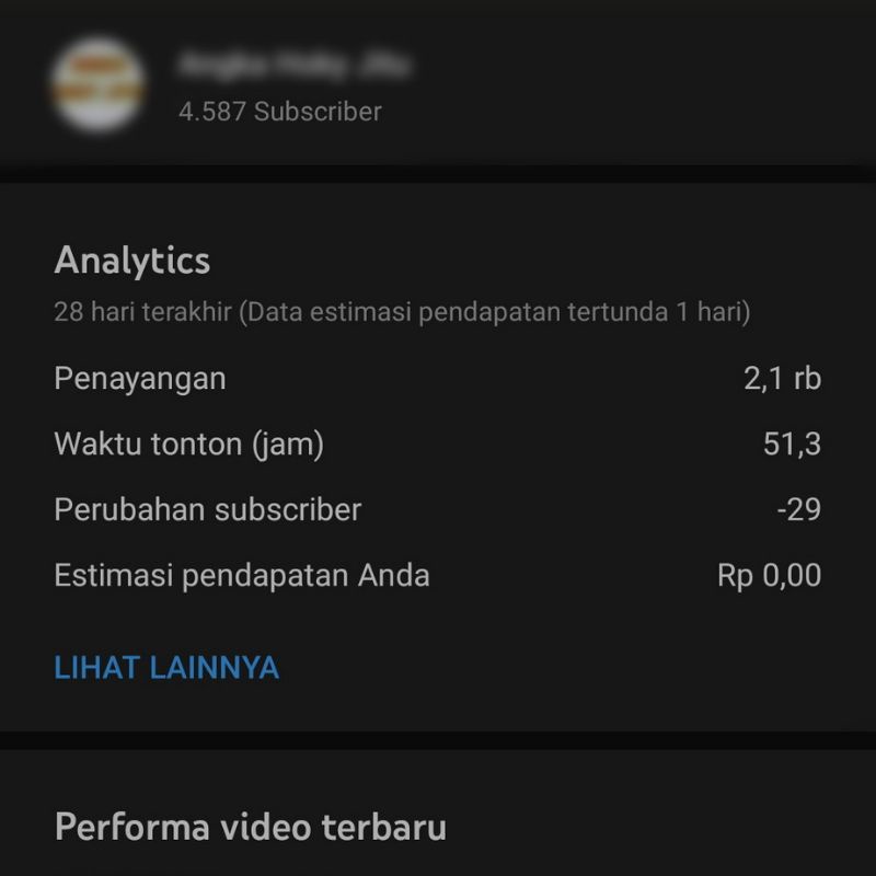 Akun Youtube 4.587 Subscriber + Adsense Akun Tahun 2016 Belum Monet (Terjual)