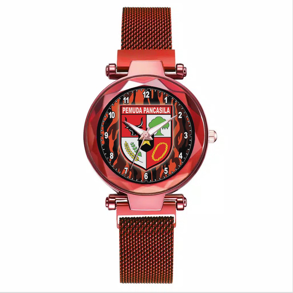 Jam Tangan Wanita Custom - PEMUDA PANCASILA MOTIF 2 Free Box &amp; Batre Cadangan