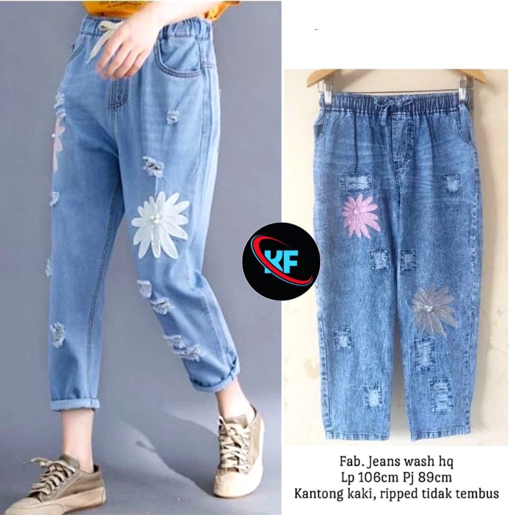 BAGGY JEANS POKI GESKA // CELANA JEANS BOYFRIEND SAKU DEPAN