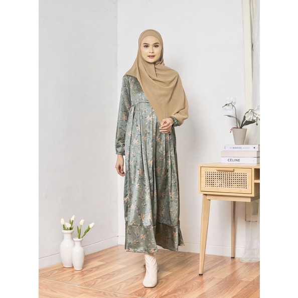 NEW MAGANI BROWN I Dress Kondangan dan Bridesmaid Bahan Prada Crepe I Adem dan Nyaman Dipakai