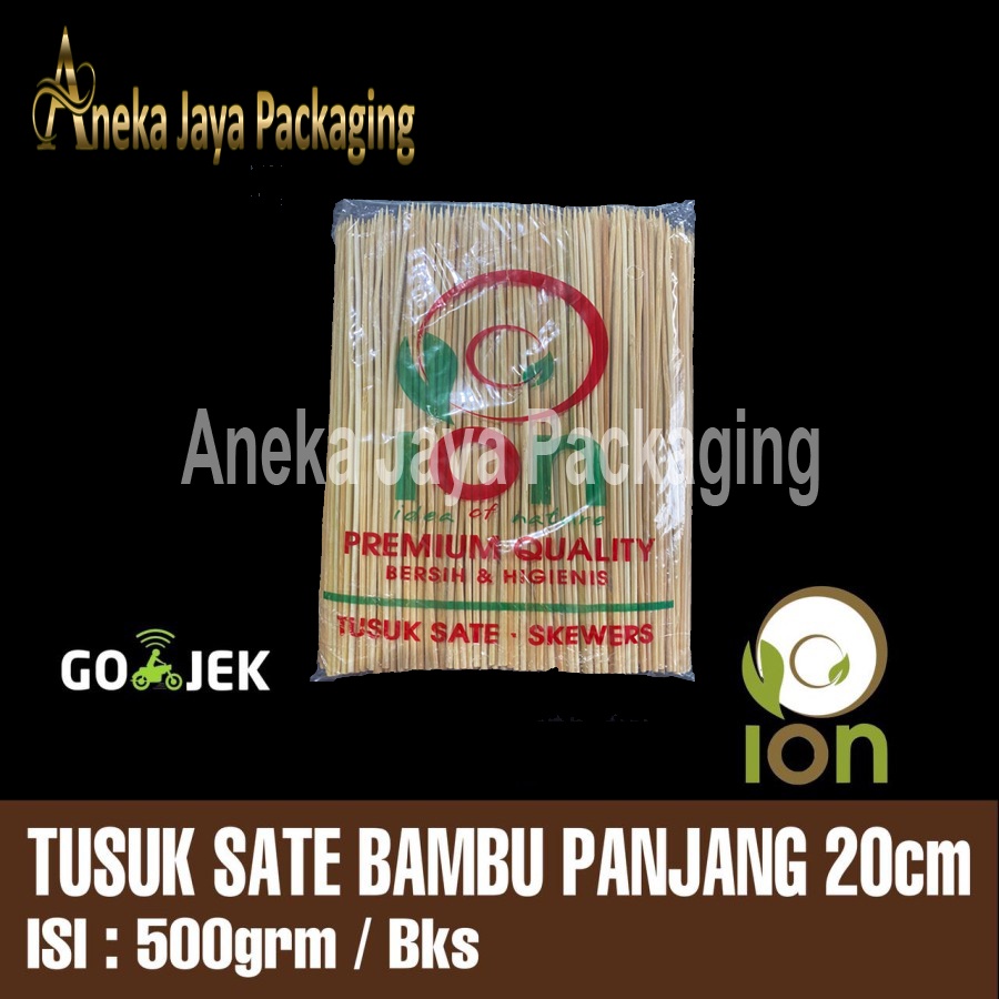 Tusuk Sate Bambu ION Import Halus Bersih Pack u Sate Ayam Sosis Medan