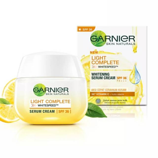 Garnier Light Complete White Speed Yuzu Serum Day Cream SPF 36 PA+++ 50ml