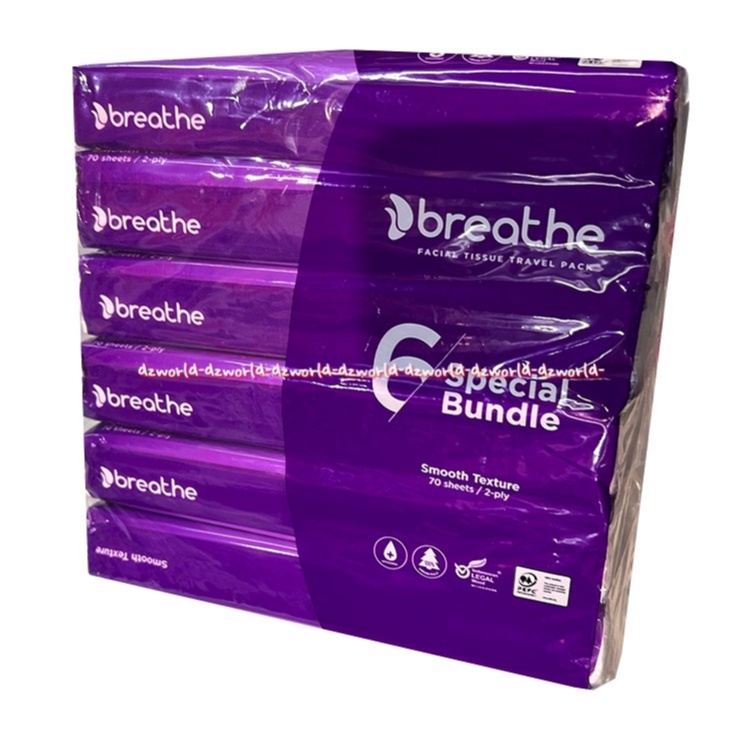 Breathe Kris Tisssue Travel Pack Isi 6 Pack Tisu Untuk Bepergian Dengan Bahan Yang Lembut Breath Special Bundle 6pack Bundle Tissue