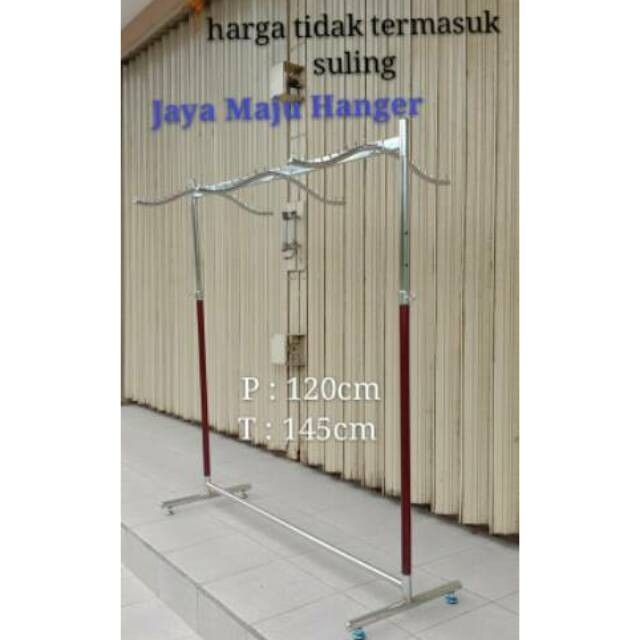 Hanger Gawang Baju Palang Kotak 120cm