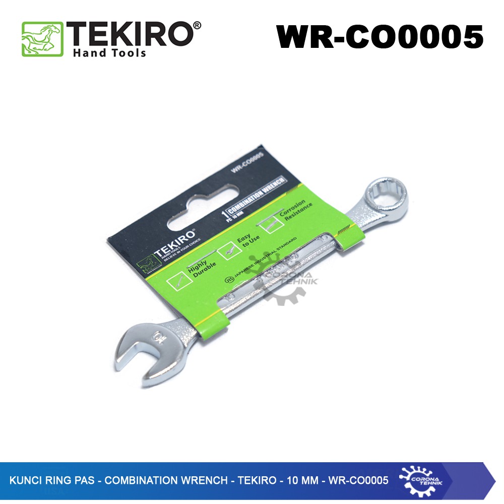 WR-CO0005 - Kunci Ring Pas - Combination Wrench - Tekiro - 10 mm