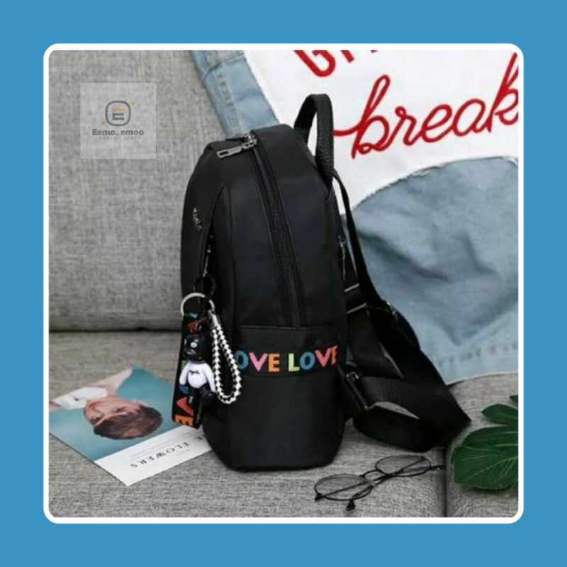 Ransel Wanita cantik fashion weedolove pelangi Tas Wanita batam import dollyn cabela korean EMOEMO