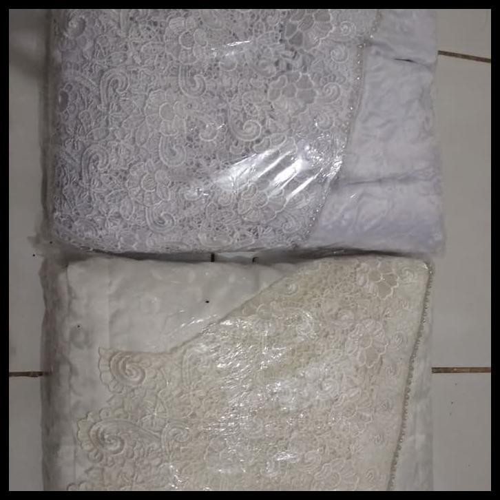 Mukena Putih Katun Paris Swaroski