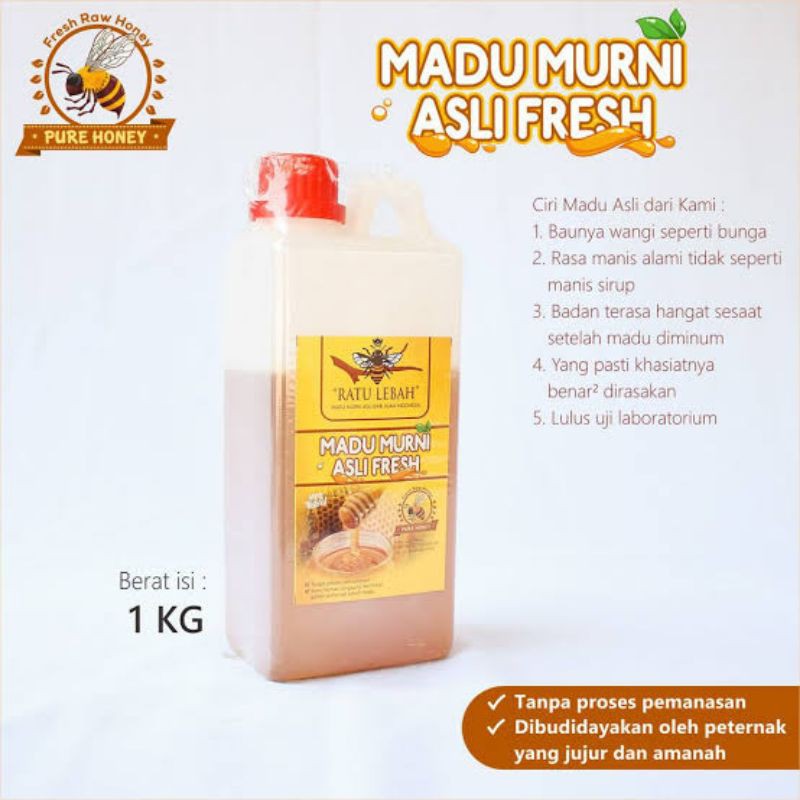 

Madu Murni Asli 100% Fresh 1 kg Tanpa Campuran