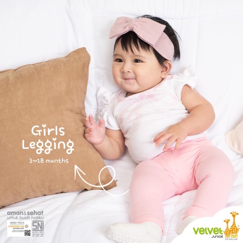 Velvet Junior Legging Anak Girl 2-5 Tahun / Legging Bayi