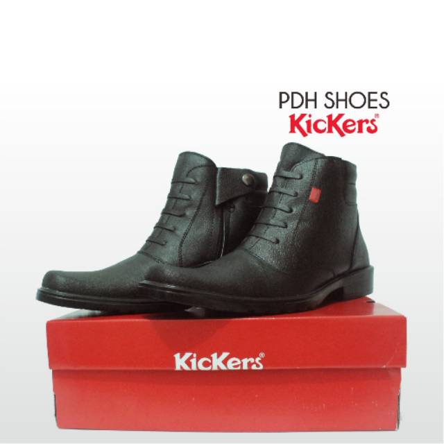 TERBARU Sepatu PDH Pria Kickers Kulit Asli Kerja Kantoran TNI & POLRI