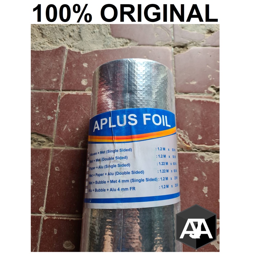 APLUS Aluminium Foil Atap Single Side (Woven+Met) Alumunium Foil Atap