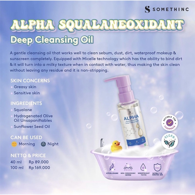 SOMETHINC Alpha Squalaneoxidant Deep Cleansing Oil 40ml / 160ml BPOM